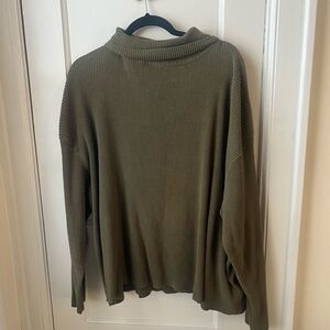 Coldwater Creek Olive Cowl Neck Sweater